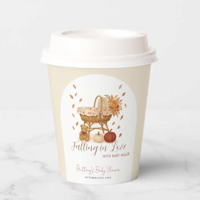 Autumn Pumpkin Baby Dusche Pappbecher (Vorderseite)
