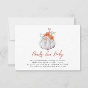 Autumn Pumpkin Baby Shooting Books for Baby Card Dankeskarte