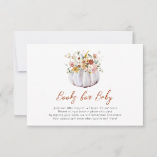 Autumn Pumpkin Baby Shooting Books for Baby Card Dankeskarte