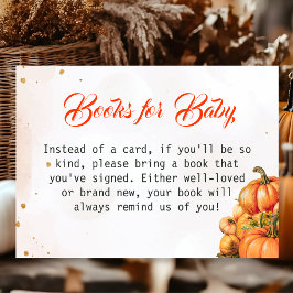 Autumn Pumpkin Books for Baby Card Baby Shooting Begleitkarte