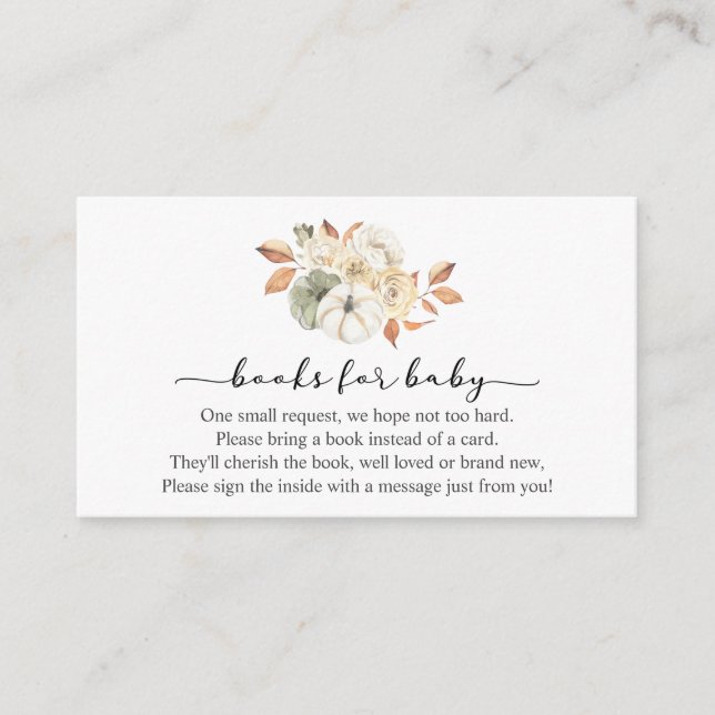 Autumn Pumpkin Books for Baby insert card (Vorderseite)