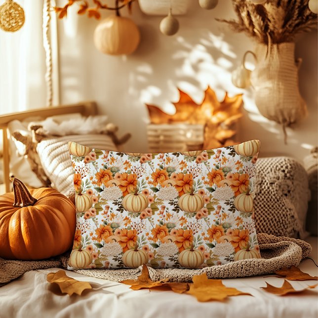 Autumn Pumpkin Bouquet Design Dekokissen (Von Creator hochgeladen)