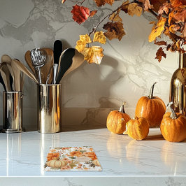 Autumn Pumpkin Bouquet Design Glasuntersetzer