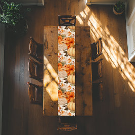 Autumn Pumpkin Bouquet Design Mittelgroßer Tischläufer