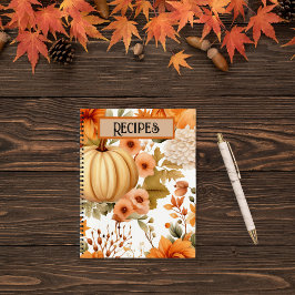 Autumn Pumpkin Bouquet Design Notizbuch