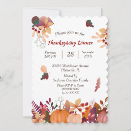 Autumn Pumpkin Bouquet Erntedank Dinner Einladung