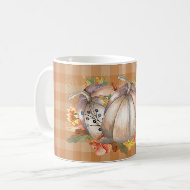 Autumn Pumpkin Bouquet Kaffeetasse (Vorderseite Links)