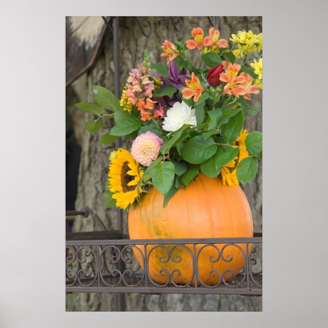 Autumn Pumpkin Bouquet Poster (Vorne)