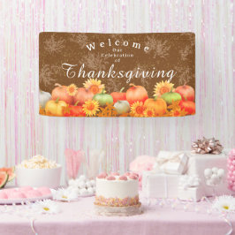 Autumn Pumpkin Brown Banner