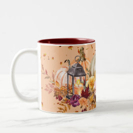 Autumn Pumpkin Center Zweifarbige Tasse