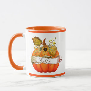 Autumn pumpkin customizeable tasse