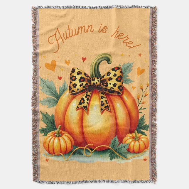 Autumn Pumpkin Decke (Vorderseite Vertikal)