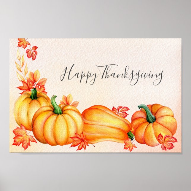 Autumn Pumpkin | Erntedank Poster (Vorne)
