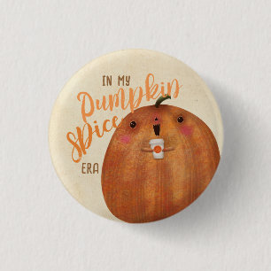 Autumn Pumpkin Gewürz Latte Halloween Fall Button