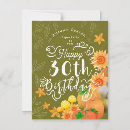 Autumn Pumpkin Green Feiertagskarte