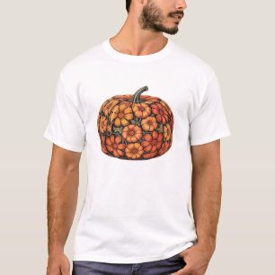 Autumn Pumpkin Halloween T-Shirt Classique.png