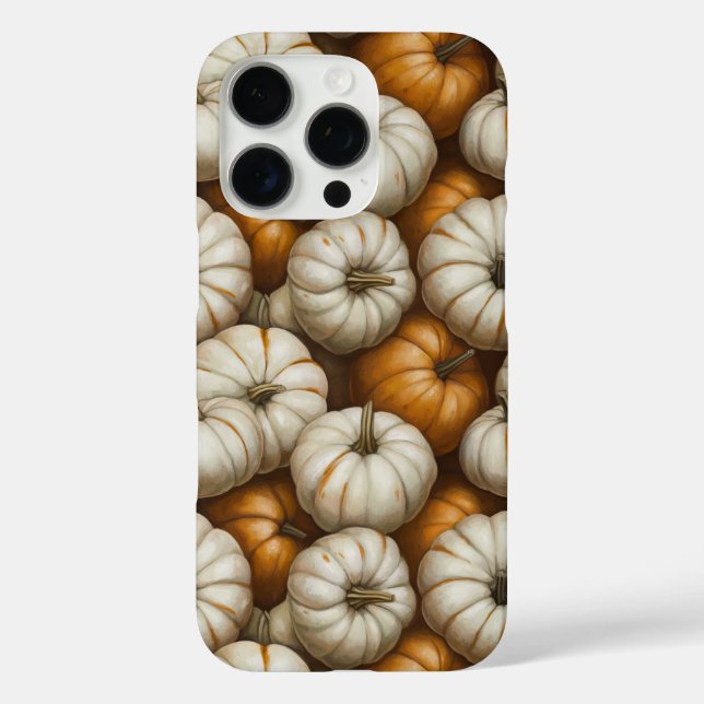 Autumn Pumpkin Harvest Pattern | Rustikaler Fall iPhone 16 Pro Hülle (Rückseite)