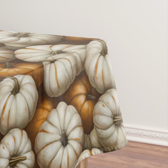 Autumn Pumpkin Harvest Pattern | Rustikaler Fall Tischdecke (Beispiel)