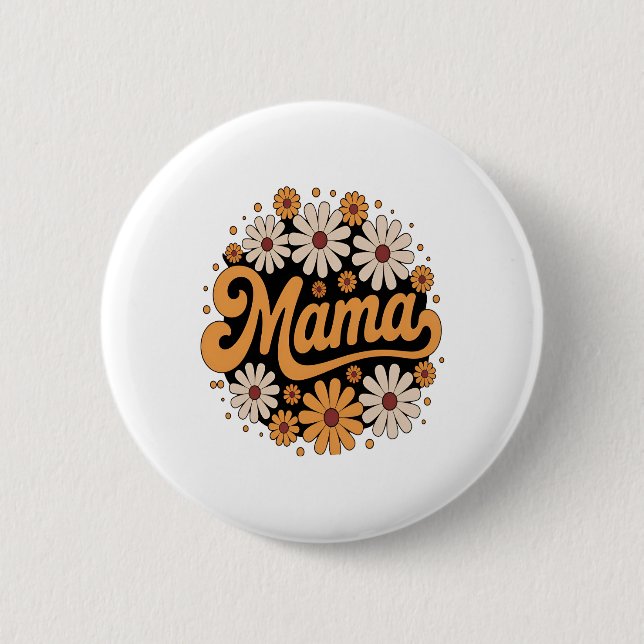 Autumn Pumpkin Mama Button (Vorderseite)