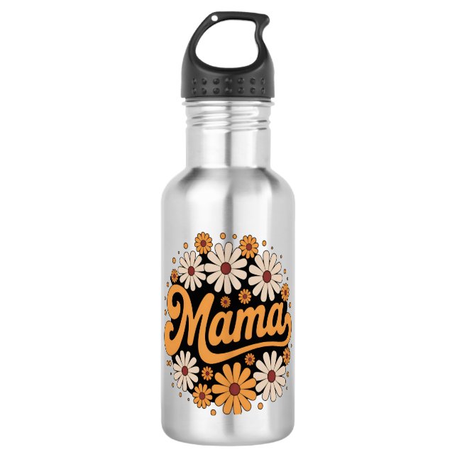 Autumn Pumpkin Mama Edelstahlflasche (Vorderseite)