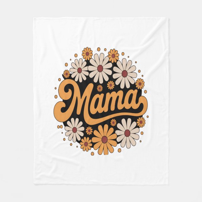 Autumn Pumpkin Mama Fleecedecke (Vorderseite)
