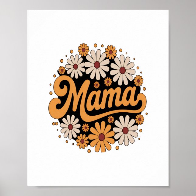 Autumn Pumpkin Mama Poster (Vorne)