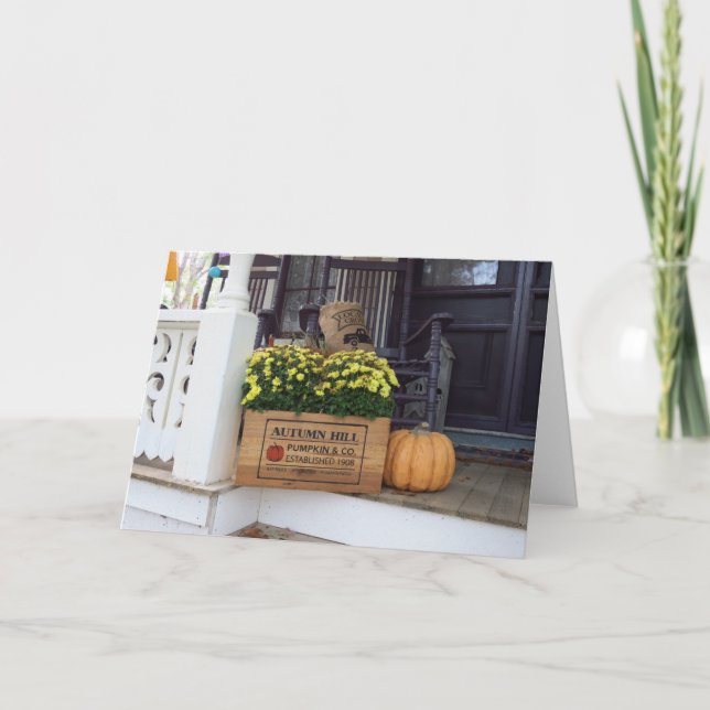 Autumn Pumpkin - Martha's Vineyard Karte (Vorderseite)