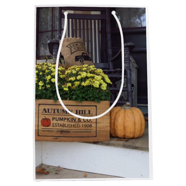 Autumn Pumpkin - Martha's Vineyard Medium Gift Bag Mittlere Geschenktüte (Vorderseite)