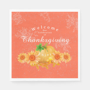 Autumn Pumpkin Orange Serviette