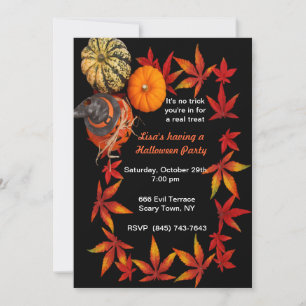 Autumn Pumpkin Party Einladungen