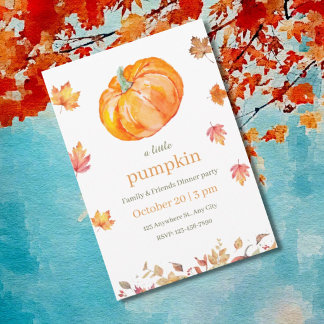 Autumn Pumpkin Party Invite Einladung