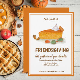 Autumn Pumpkin Pie Friendsgiving Erntedank Einladung