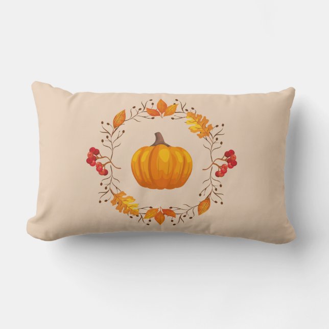Autumn Pumpkin Pillow Lendenkissen (Vorderseite)
