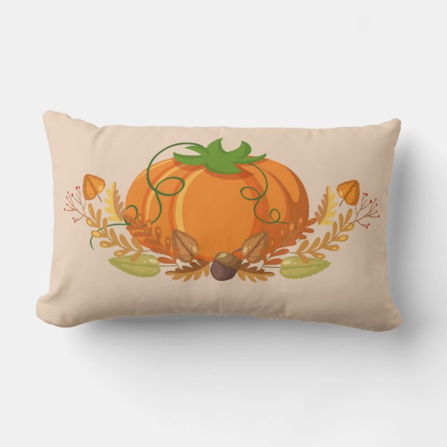 Autumn Pumpkin Pillow Lendenkissen (Vorderseite)