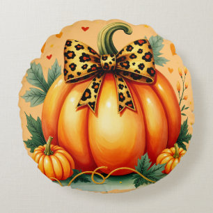 Autumn Pumpkin Rundes Kissen