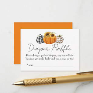 Autumn Pumpkin Sunflower Baby Shower Windelwulst W Begleitkarte