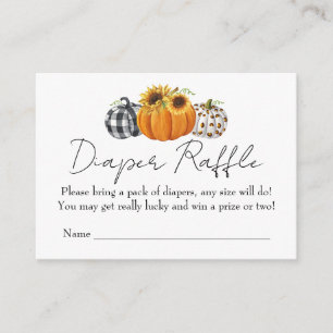 Autumn Pumpkin Sunflower Baby Shower Windelwulst W Begleitkarte