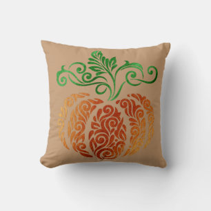 Autumn Pumpkin Swirl Kissen