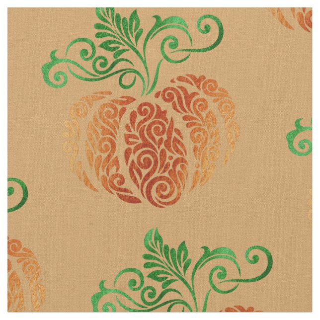 Autumn Pumpkin Swirl Stoff (Nahaufnahme)