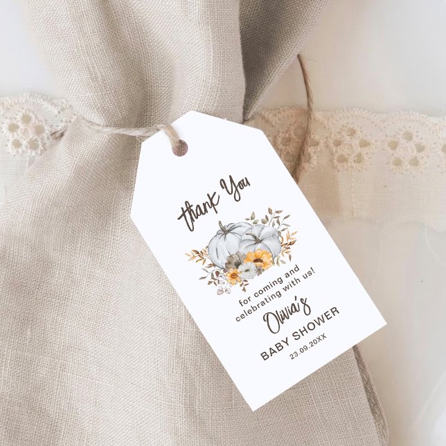 Autumn Pumpkins Baby Showroom Vielen Dank Geschenkanhänger (Von Creator hochgeladen)