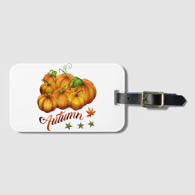 Autumn pumpkins    gepäckanhänger (Vorderseite (Horizontal))