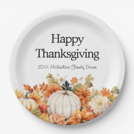 Autumn Pumpkins Happy Thanksgiving your name Pappteller