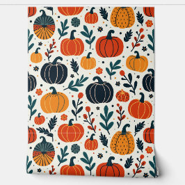 Autumn Pumpkins Muster | Moderne Herbsternte Tapete