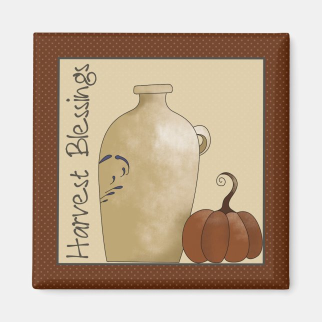 Autumn Pumpkins ・ Pottery Jug & Pumpkin Magnet (Vorne)