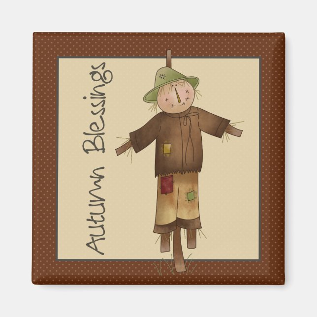 Autumn Pumpkins - Scarecrow Magnet (Vorne)