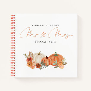 Autumn Pumpkins Wünsche für Mr. Mrs. Guest Book Notizbuch