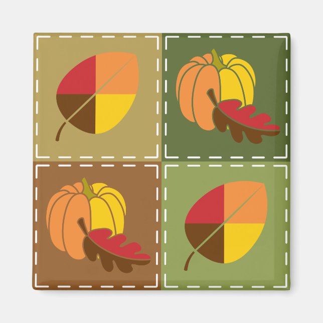 Autumn Quilt Magnet (Vorne)
