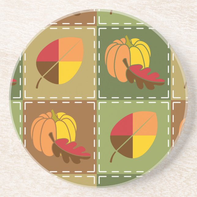 Autumn Quilt Sandstone Untersetzer (Vorne)