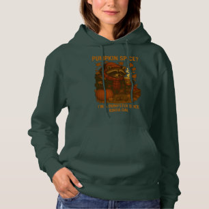 Autumn Raccoon Funny Pumpkin Gewürz Latte Hoodie