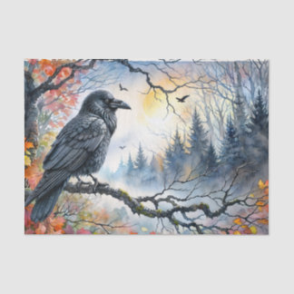 Autumn Raven Watercolor Art Seidenpapier